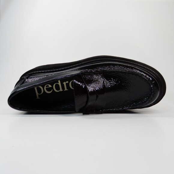Pedro Garcia Sloan Platform Penny Loafers EU 39 9 Black Patent Leather NEW $660 - Picture 13 of 16